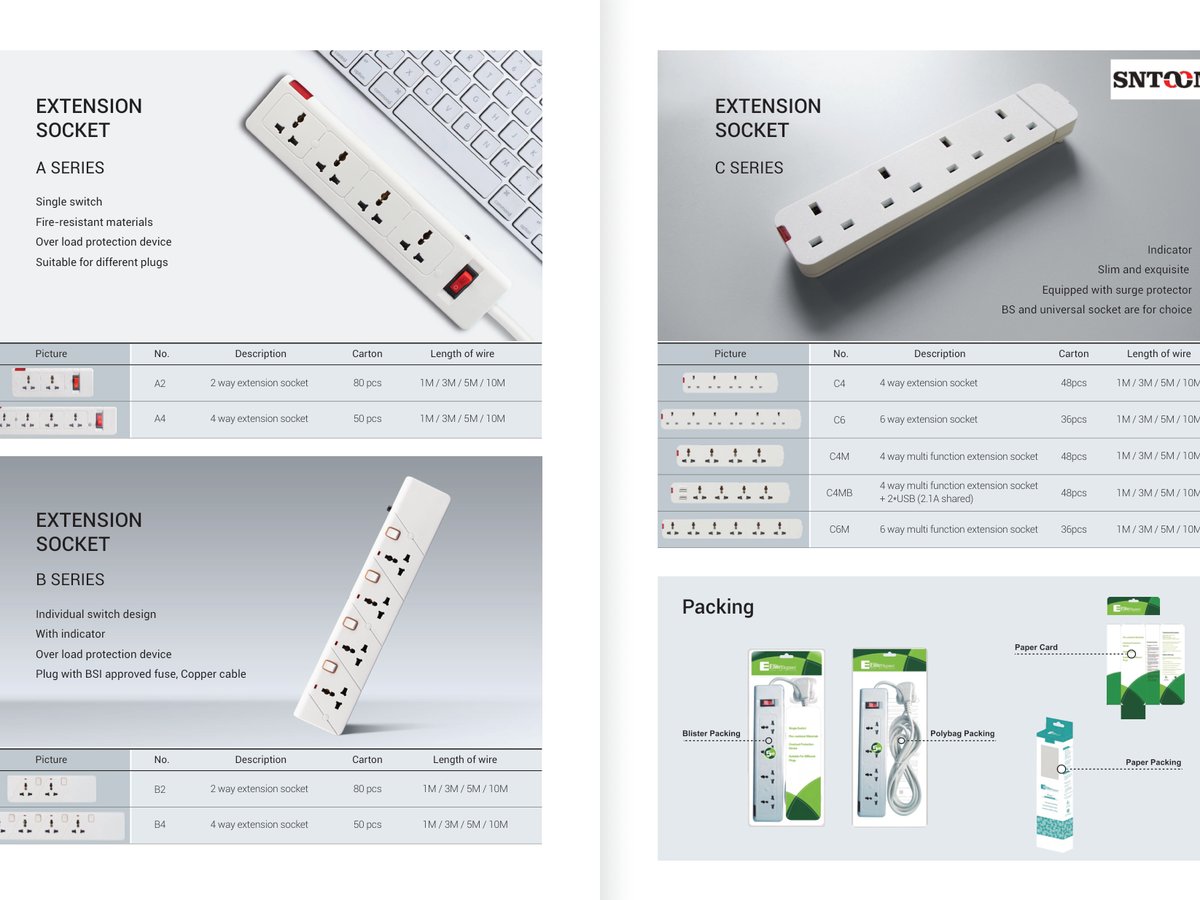 A2 2 way extension socket