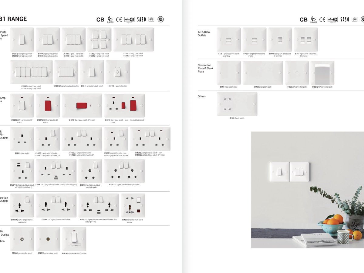 81301Q 1 gang 1 way switch