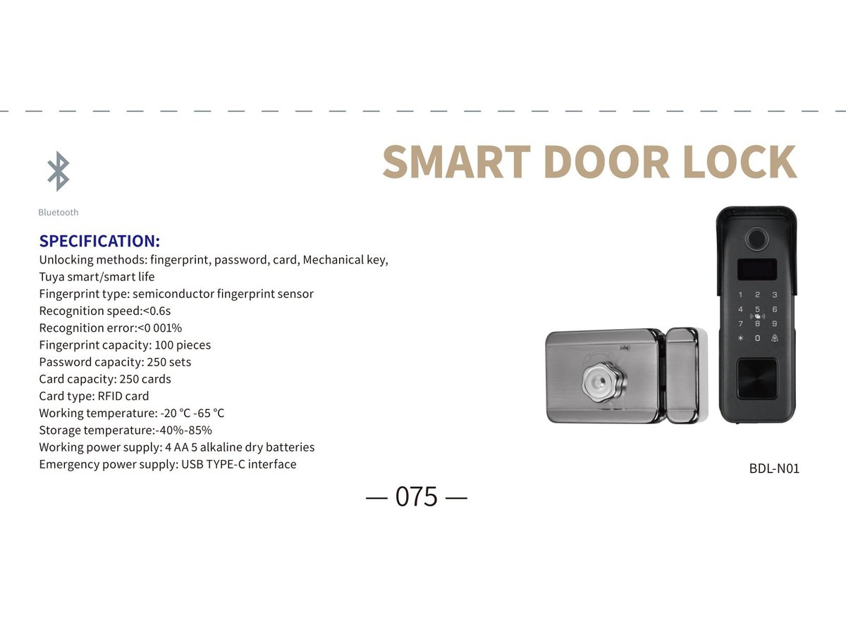 Smart Door Lock Fingerprint Compact