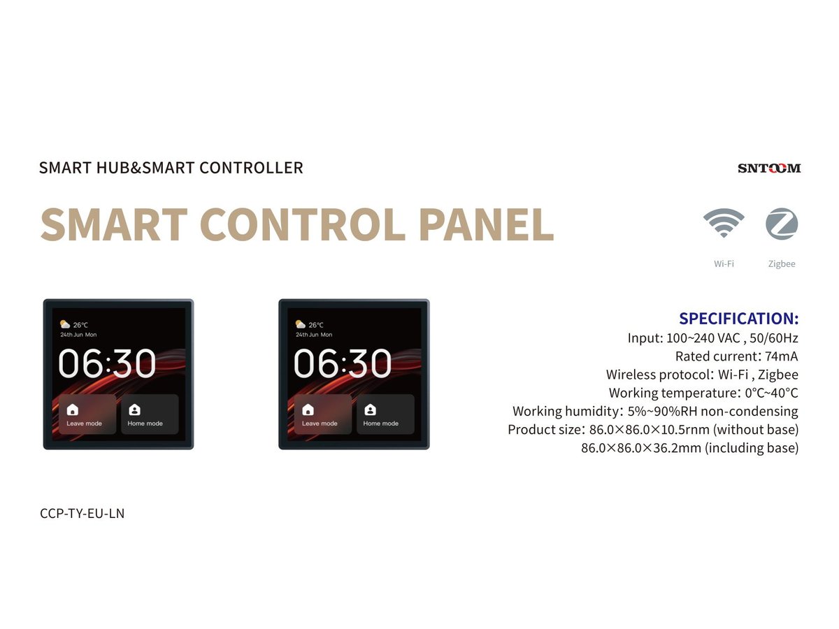 Smart Control Panel EU Tuya Wi-Fi/Sigmesh/IR