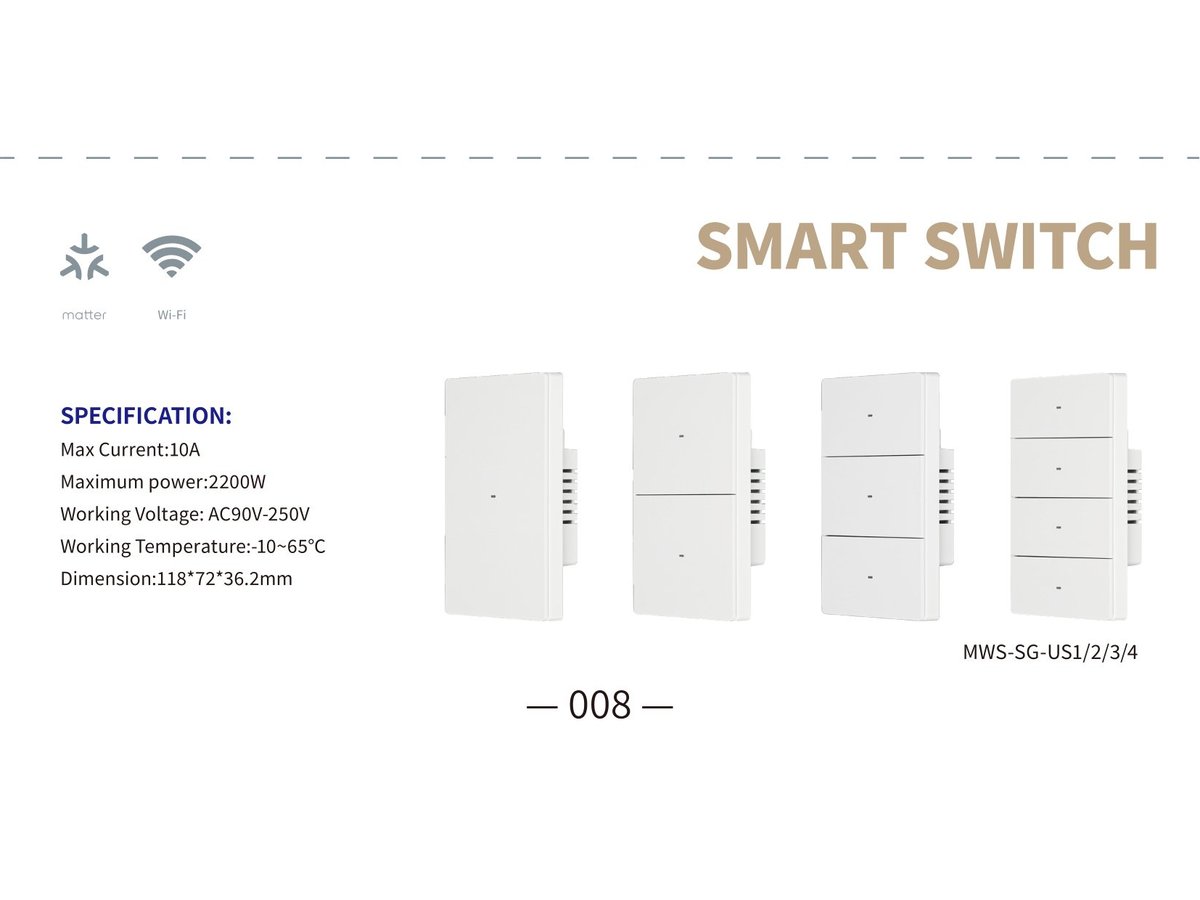 Smart 3-Way Wall Switch US