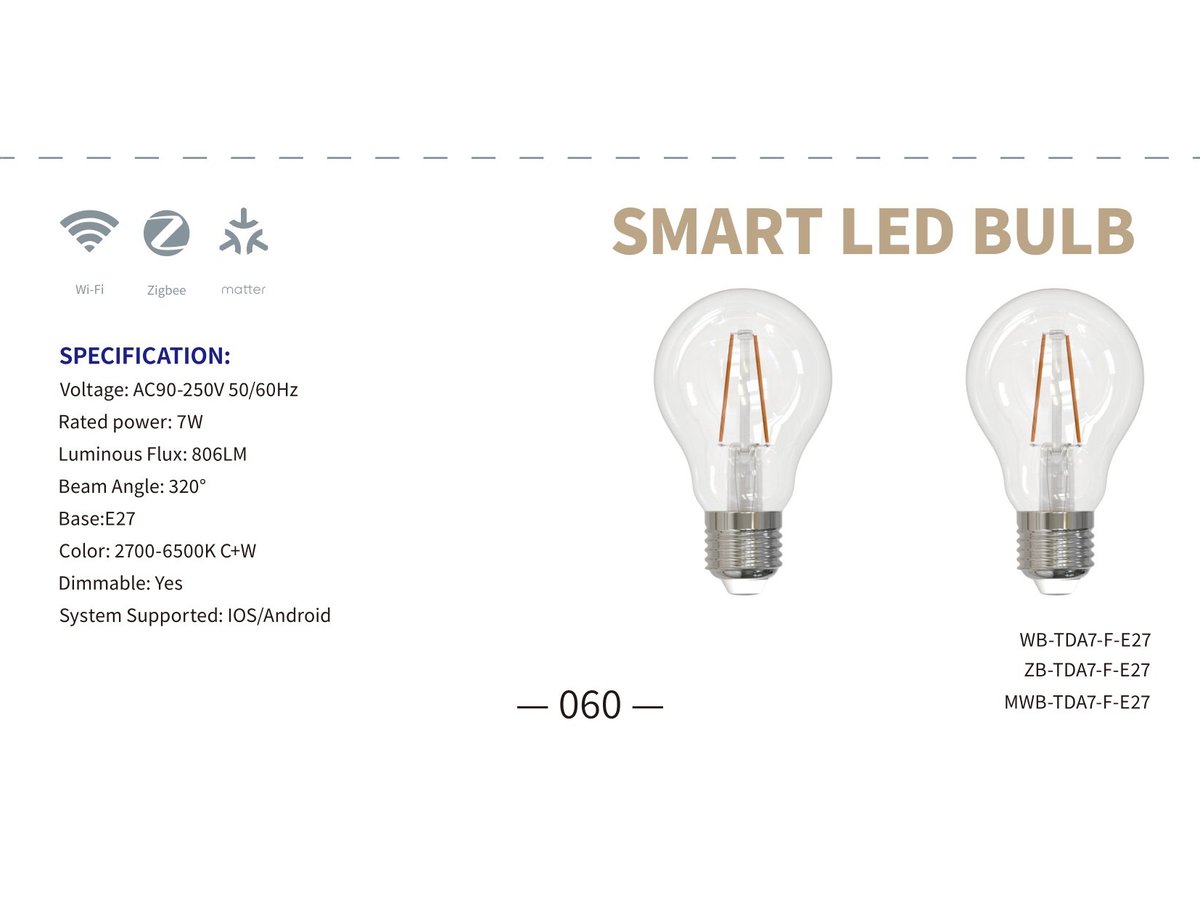 Smart LED Bulb 7W E27 2700-6500K