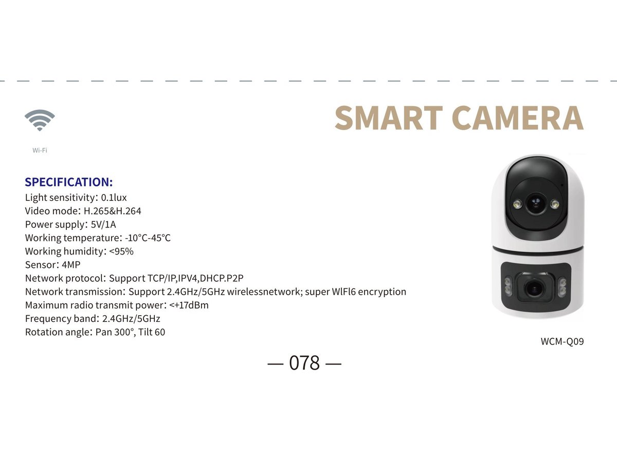 Smart Camera PT 4MP Pan/Tilt 300°