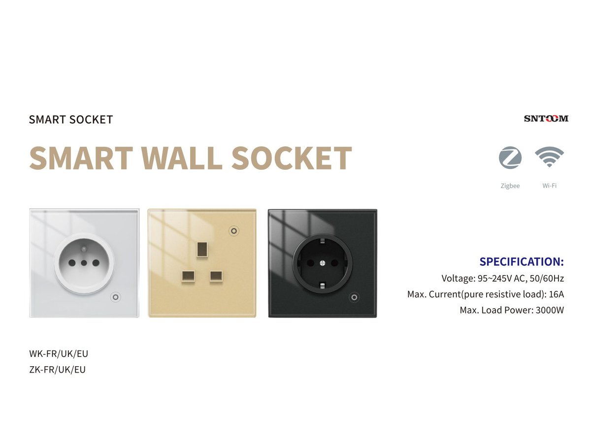 Smart Wall Socket US 15A + Type-C