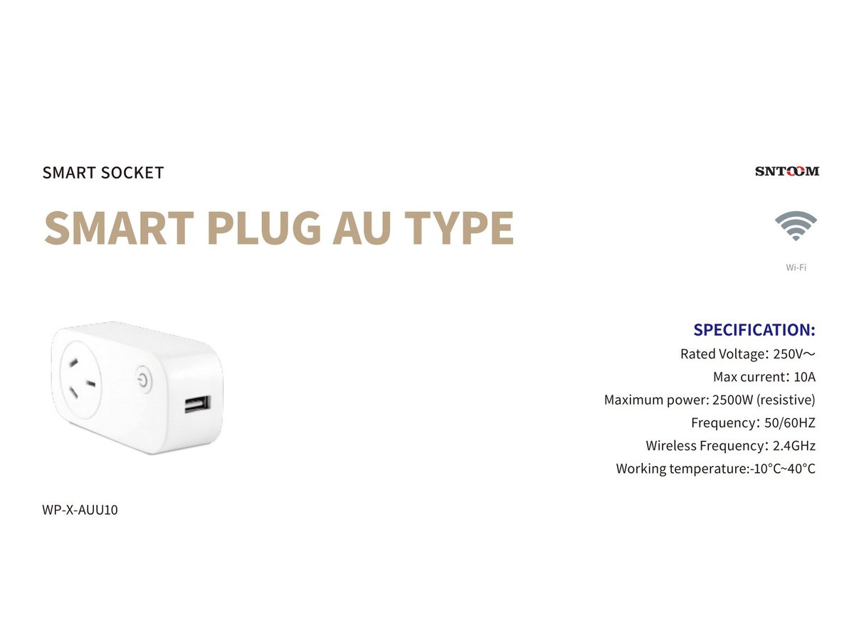 Smart Waterproof Plug EU 16A IP44