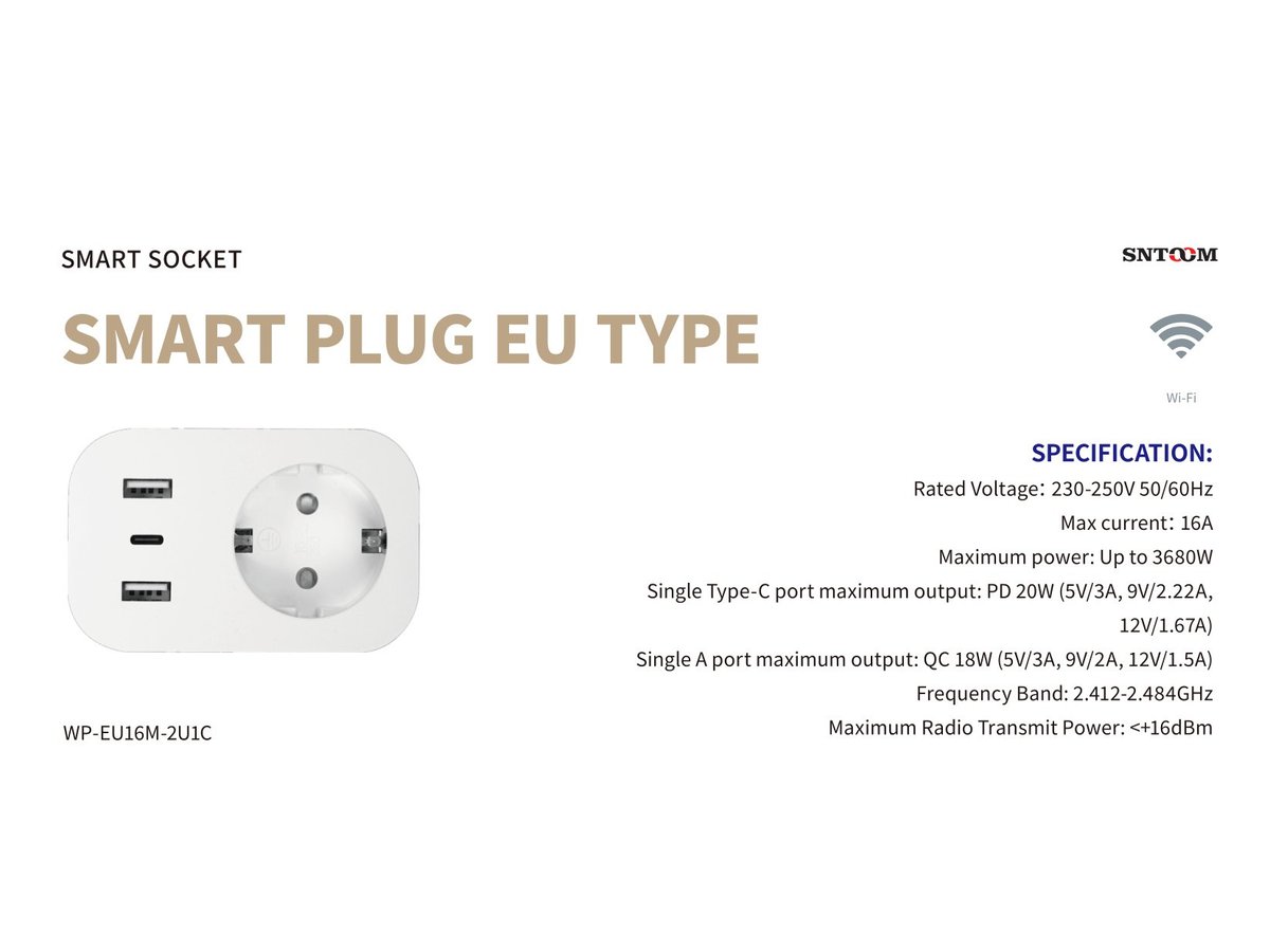 Smart Plug US Type-C 15A