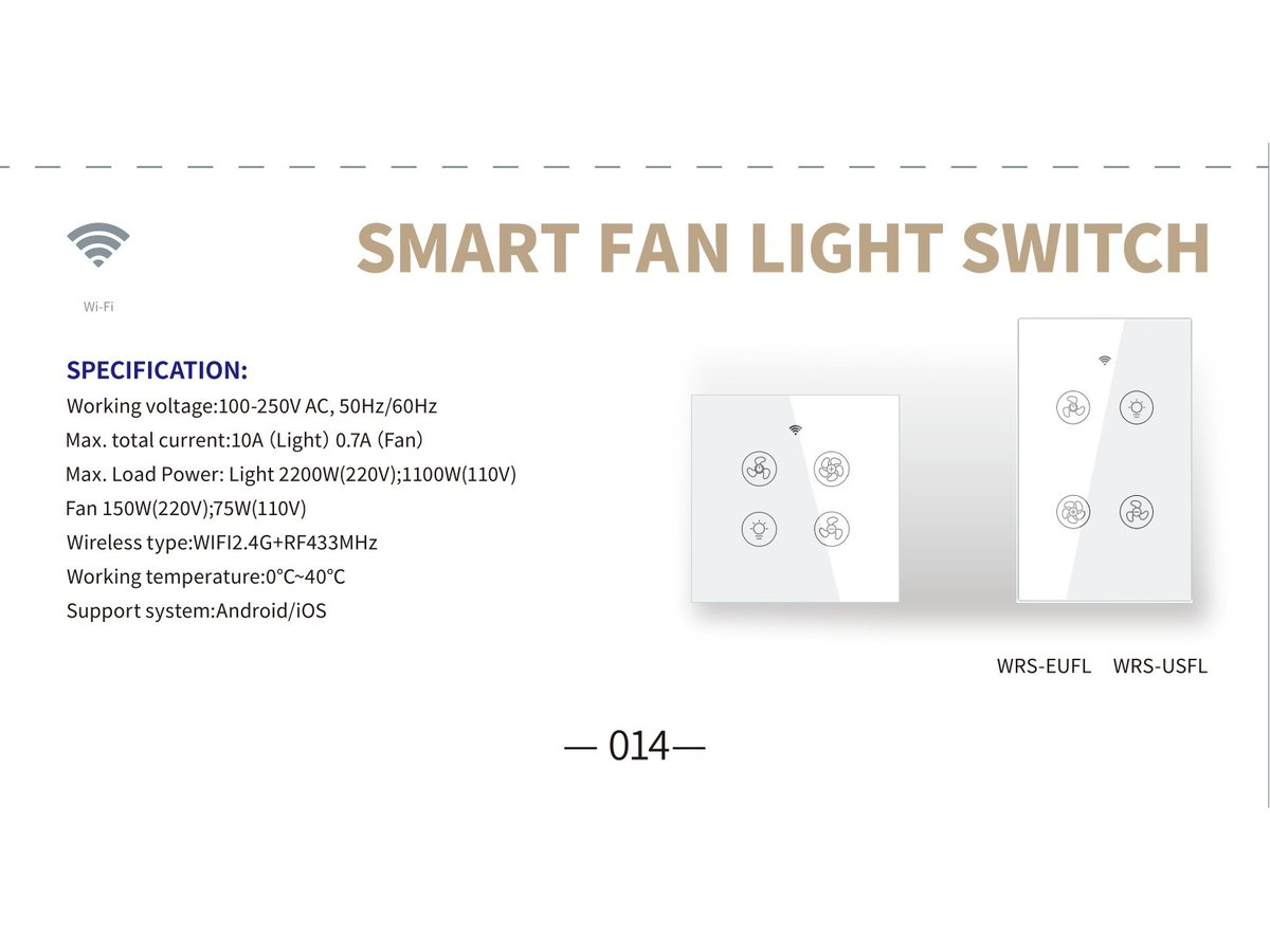Smart Fan Light Switch Combo
