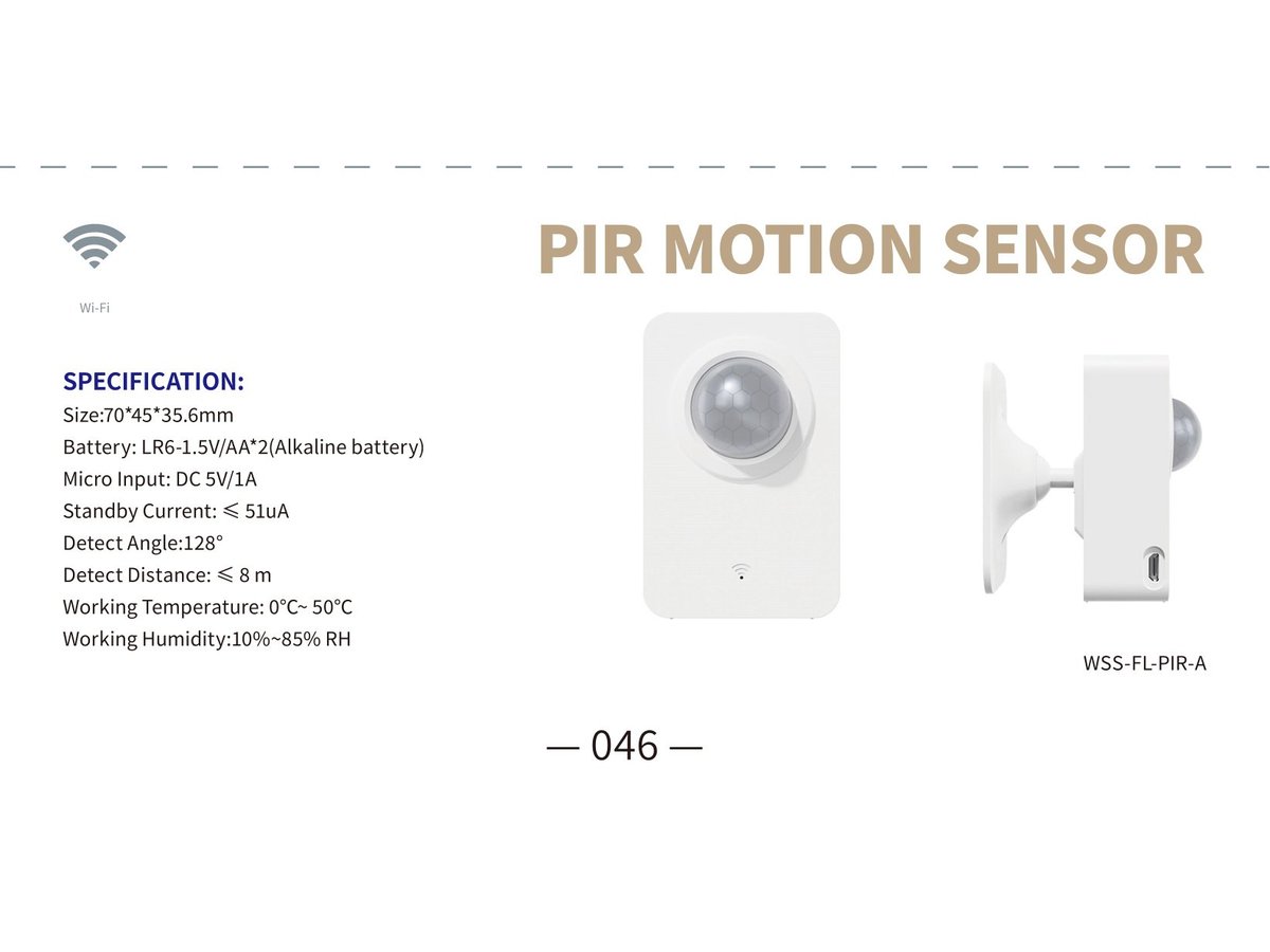Smart PIR Motion Sensor WiFi AA