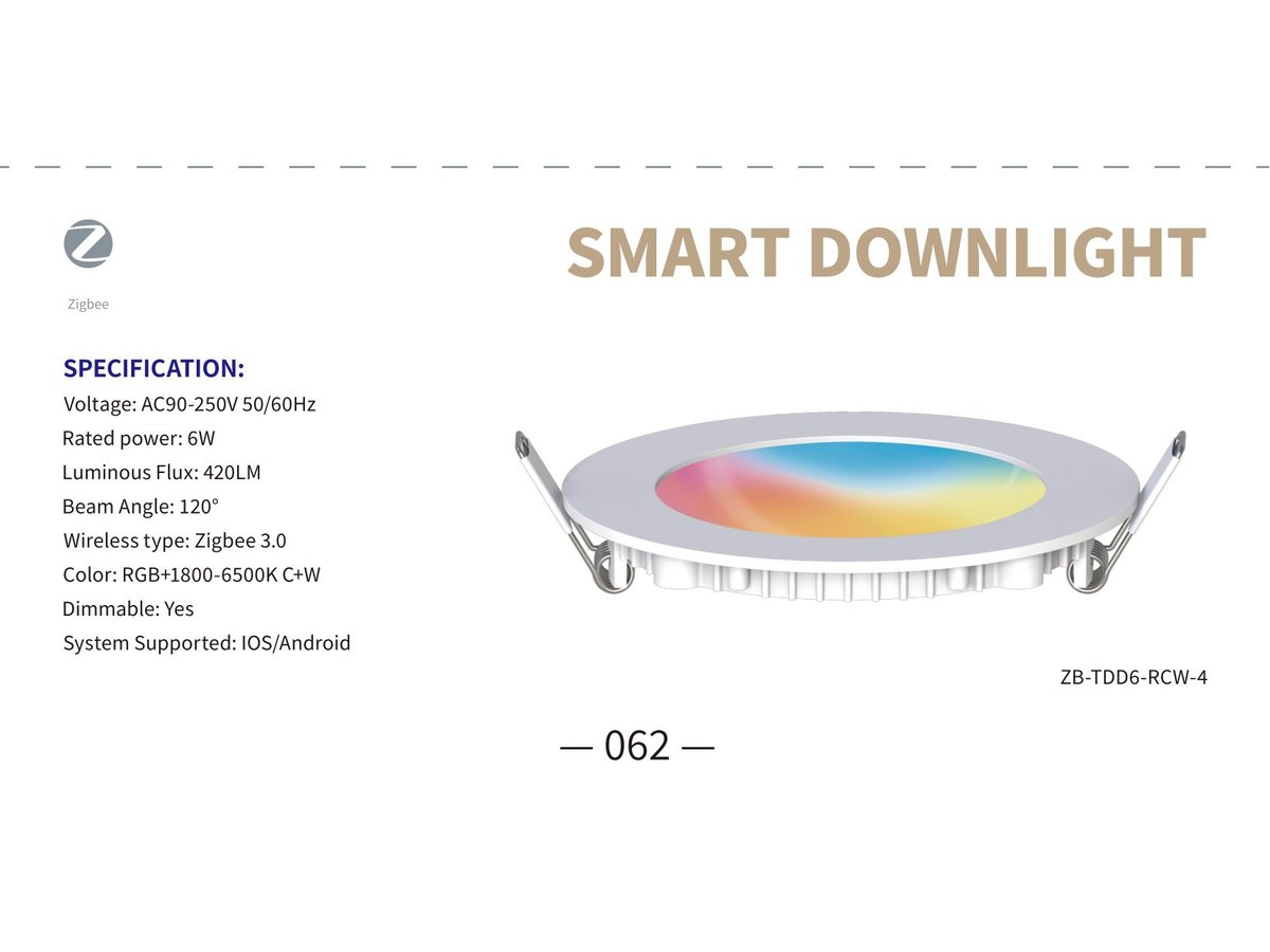 Smart Downlight Zigbee 6W CCT