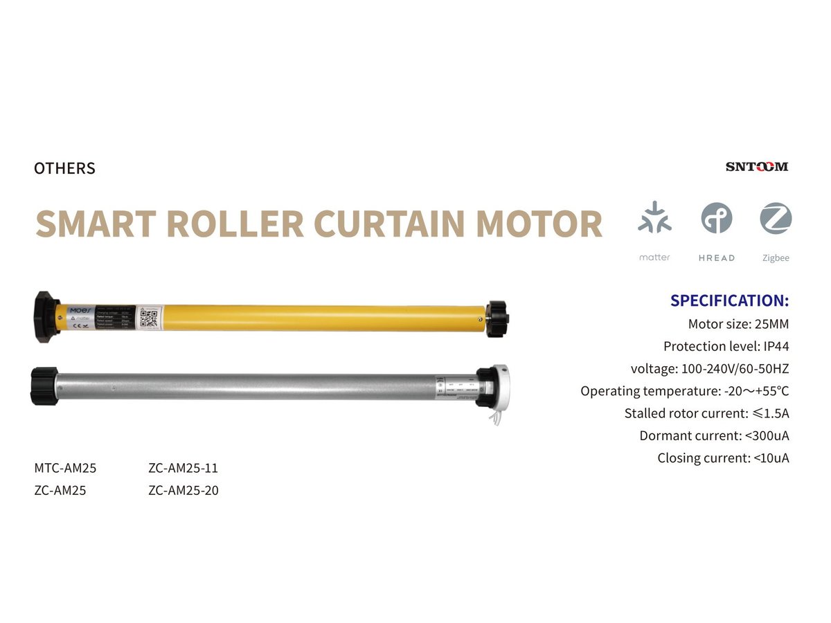 Smart Roller Curtain Motor 25mm