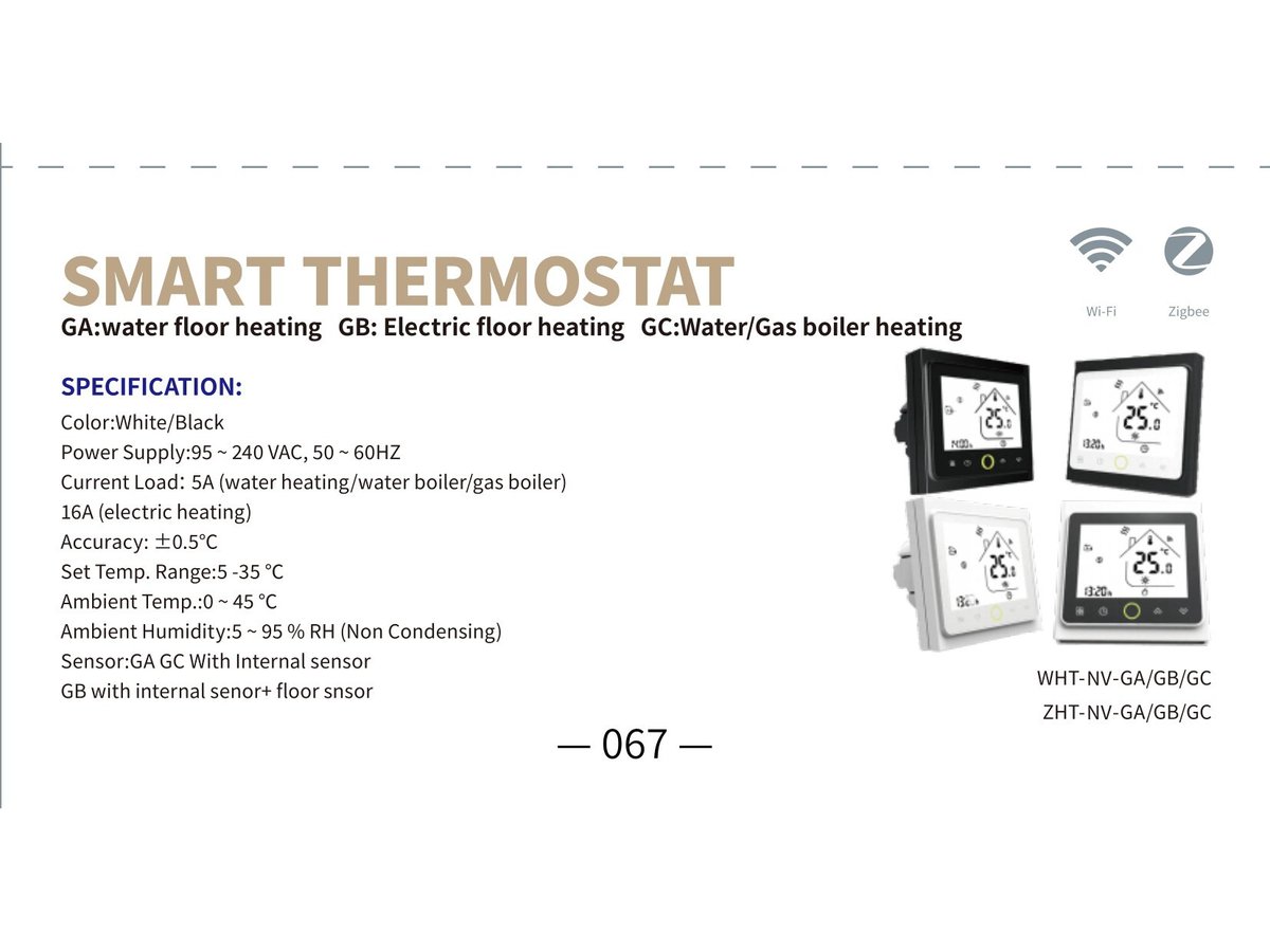 Smart Thermostat Water/Gas Boiler Zigbee
