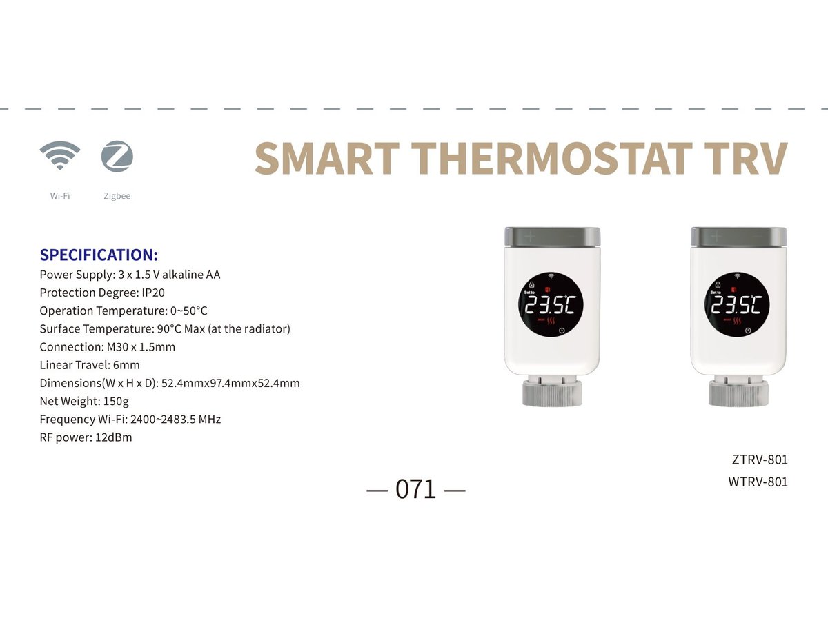 Smart TRV Zigbee AA